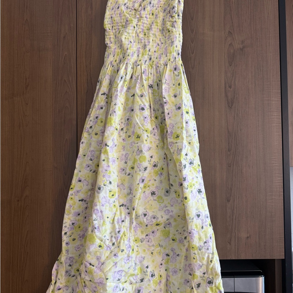H&M Floral Maxi Dress in Yellow and Purple